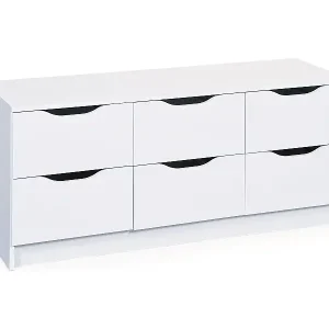 Preisknaller Wung Kommode 6 Schubladen, weiss.
