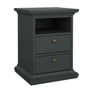 Kostenloser Versand Nachttisch Drossin, Niedrige Kommode, Tisch, Multifunktionaler Nachttisch, 44x40 h59 cm, Grau