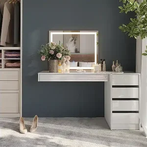 Schminktisch weiß 100x40.1x12 sherry Neue Kollektion