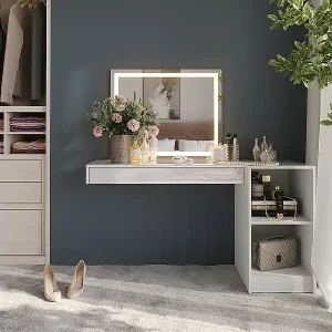 Schminktisch weiß 100x40.1x12 sherry Ausverkauf