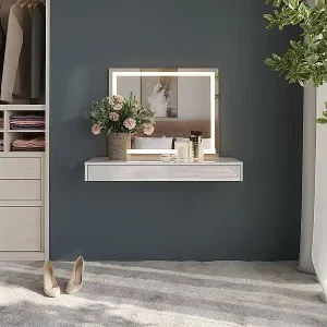 Wochenendangebot Schminktisch weiß 100x40.1x12 sherry