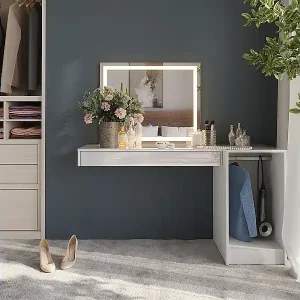 Schminktisch weiß 100x40.1x12 sherry Neu Im Sortiment