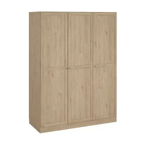 Kleiderschrank 3 Türen Dsens, Schlafzimmermöbel, Schrank, Garderobe, 147x62 h200 cm, Eiche Garantierte Lieferung