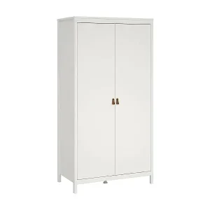 Kleiderschrank 2 Türen Dsciacc, Schlafzimmermöbel, Schrank, Garderobe, 102x58 h199 cm, WeiÃŸ Mega-Angebot