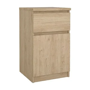 Nachttisch Francoise, Niedrige Kommode, Tisch, Multifunktionaler Nachttisch, 40x40 h70 cm, Eiche Preiswert