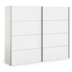 Kleiderschrank 2 Türen Avelengo, Schlafzimmermöbel, Schrank, Garderobe, 243x64 h202 cm, Weiß Solange Der Vorrat Reicht