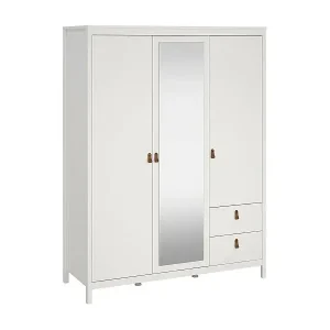 Heißes Angebot Kleiderschrank 3 Türen Dselvagg, Schlafzimmermöbel, Schrank, Garderobe, 150x58 h199 cm, Weiß