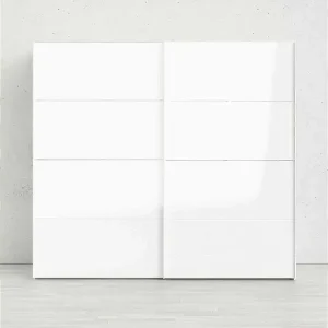 Preisreduziert Kleiderschrank 2 Türen Dspinos, Schlafzimmermöbel, Schrank, Garderobe, 243x61 h220 cm, Weiß