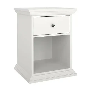 Preis Gesenkt Nachttisch Dsaccan, Niedrige Kommode, Tisch, Multifunktionaler Nachttisch, 48x43 h63 cm, Weiß