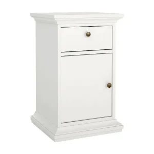 Top-Angebot Nachttisch Drrahman, Niedrige Kommode, Tisch, Multifunktionaler Nachttisch, 44x40 h70 cm, WeiÃŸ