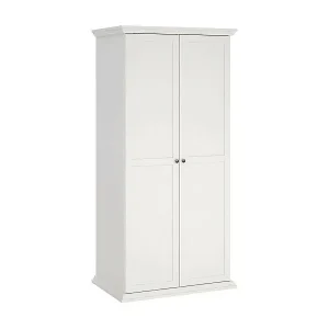 Meistverkauft Kleiderschrank 2 Türen Dscapol, Schlafzimmermöbel, Schrank, Garderobe, 96x63 h200 cm, Weiß