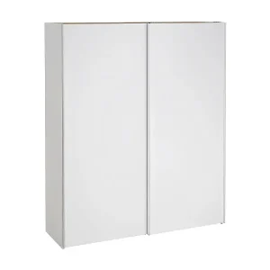 Neu Kleiderschrank 2 Türen Dsquizz, Schlafzimmermöbel, Schrank, Garderobe, 182x61 h220 cm, Weiß