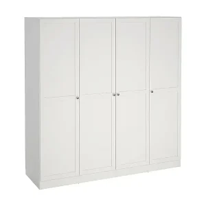 GroÃŸer Kleiderschrank Dserr, Schlafzimmermöbel, Schrank, Garderobe, 196x62 h200 cm, WeiÃŸ Top-Preis