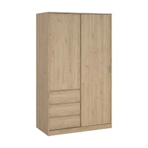 Top-Seller Kleiderschrank 2 Türen Dscalvin, Schlafzimmermöbel, Schrank, Garderobe, 119x60 h200 cm, Eiche