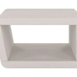 Abverkauf Modernes Nachttisch aus massivem Buchenholz Harald, weiß, mit geräumigem Regal