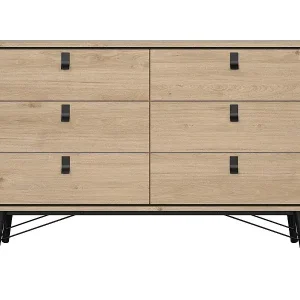 Doppelte Kommode mit 6 Schubladen mit Metallgestell B150,3 cm – JOYCE Neu Im Sortiment