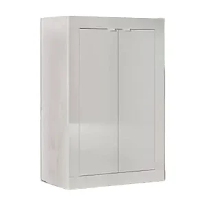 2-türiger MehrzweckschrankDrandl, Multifunktionale Möbel, Schuhschrank, Besenschrank, Made in Italy, 78x35 h113 cm, Weiß Expressversand