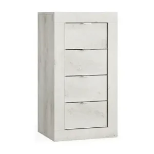 Abverkauf Kommode mit 4 Schubladen, Breite 42cm, Kollektion ISORA. Farbe Graueiche