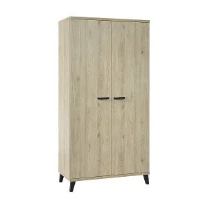 Saisonangebot Kinderschrank DANAÉ mit 2 Türen – Helles Eichenholz – Robuste Aufbewahrung im natürlichen Stil