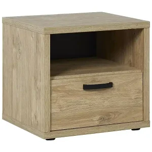 Neuheit Nachttisch MEGEVE – 1 Schublade + 1 Fach – Goldenes Eichenholz