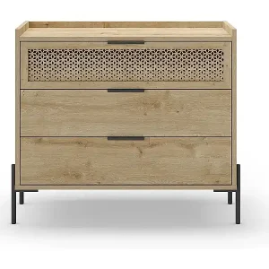 Kommode 3 Schubladen und Metallfüße Inca - L90 cm Preisreduziert