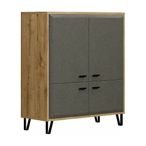 Direktkauf Blanshe Sideboard 4 Türen, grau.