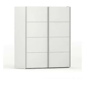 Kleiderschrank 2 Türen Cassano, Schlafzimmermöbel, Schrank, Garderobe, 182x64 h202 cm, Weiß Meistverkauft