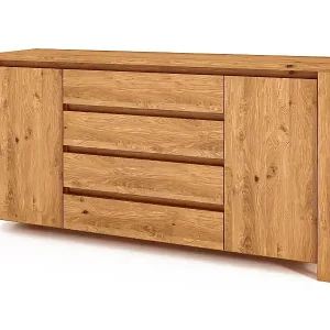 Gratis Versand VINCI - Kommode 100% aus massivem Holz aus Wildeiche, naturgeölt