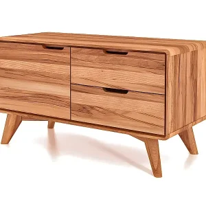 Versand Am Gleichen Tag GREG - Niedrige Kommode mit Schubladen aus Kernbuche, naturgeölt