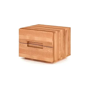 VENTO - Nachttisch mit Schubladen aus Kernbuche, naturgeölt Rabatt