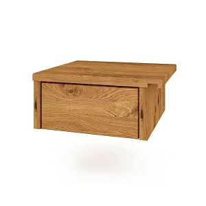 Markenprodukt VENTO - Hängender Nachttisch mit Schublade aus Wildeiche, naturgeölt