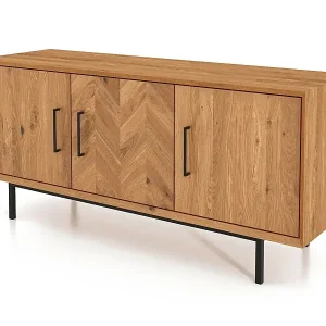 Markenprodukt ABIES - Kommode 100% aus massivem Holz aus Wildeiche, naturgeölt