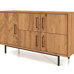 ABIES - Kommode 100% aus massivem Holz aus Wildeiche, naturgeölt Bestpreis