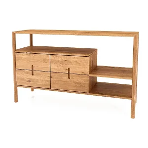 Markenprodukt POLA - Regall aus massivem Holz aus Wiledeiche, naturgeölt