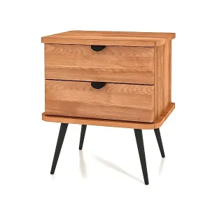 KULA - Nachttisch mit Schubladen aus Kernbuche, naturgeölt Knallerangebot