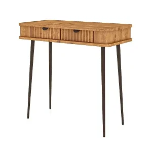 KULA - Schminktisch mit Schubladen aus Wildeiche, naturgeölt Preis Gesenkt