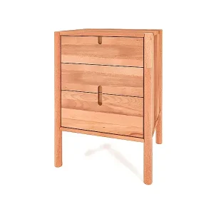 POLA - Nachttisch mit Schubladen aus Kernbuche, naturgeölt Sichere Zahlung