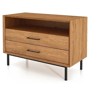 Nur Für Kurze Zeit ABIES - Kommode 100% aus massivem Holz aus Wildeiche, naturgeölt