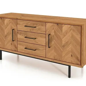 ABIES - Kommode 100% aus massivem Holz aus Wildeiche, naturgeölt Kostenloser Versand