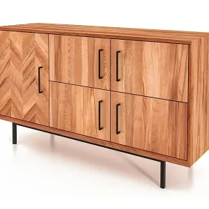 Neu ABIES - Kommode 100% aus massivem Holz aus Kernbuche, naturgeölt