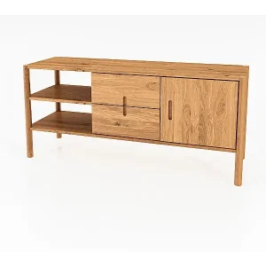 Neu POLA - Kommode 100% aus massivem Holz aus Wildeiche, naturgeölt