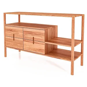 POLA - Regall aus massivem Holz aus Kernbuche, naturgeölt Kostenloser Versand