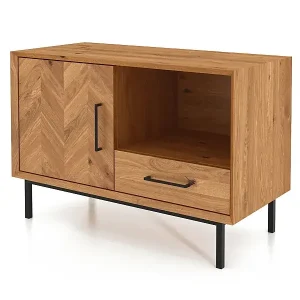 Geprüft ABIES - Kommode 100% aus massivem Holz aus Wildeiche, naturgeölt