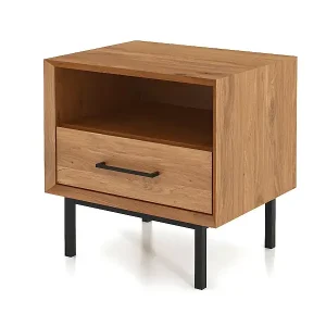 ABIES - Nachttisch mit Schublade aus Wildeiche, naturgeölt Solange Der Vorrat Reicht