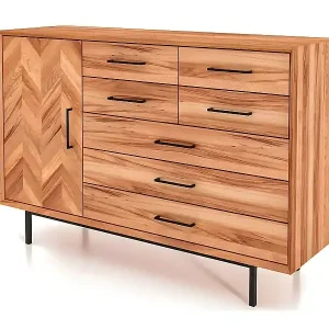 Begrenztes Angebot ABIES - Kommode 100% aus massivem Holz aus Kernbuche, naturgeölt