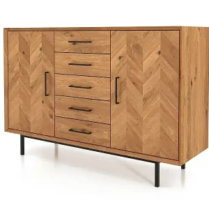 Must-Have ABIES - Kommode 100% aus massivem Holz aus Wildeiche, naturgeölt