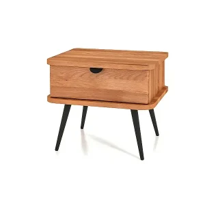 KULA - Nachttisch mit Schublade aus Kernbuche, naturgeölt Geprüft