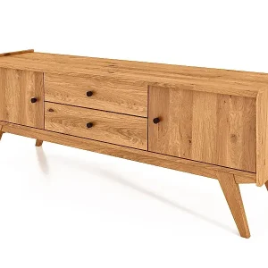 Kostenloser Versand RETRO - Kommode 100% aus massivem Holz aus Wildeiche, naturgeölt