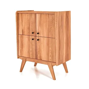 Must-Have RETRO - Kommode 100% aus massivem Holz aus Wildeiche, naturgeölt