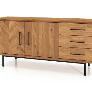 Bestpreis ABIES - Kommode 100% aus massivem Holz aus Wildeiche, naturgeölt